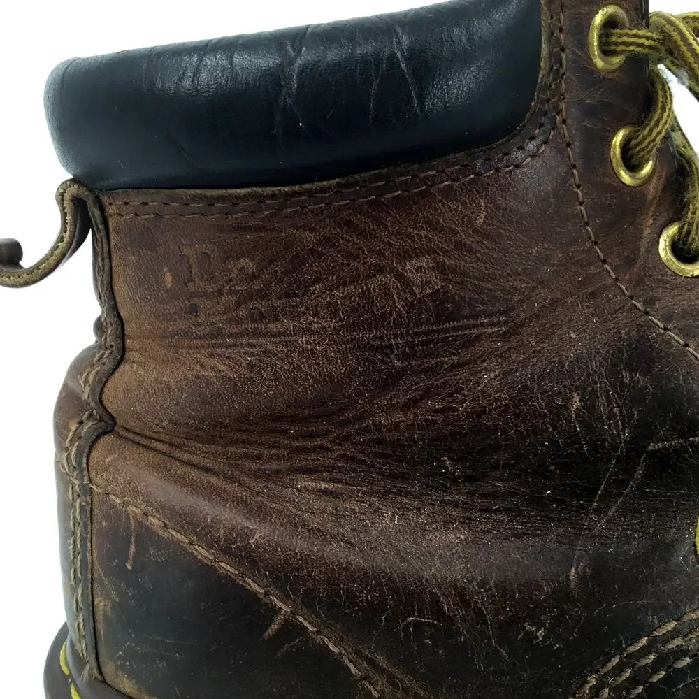 Vintage 90s Dr Martens Made England Brown Leather Boots Est US 7